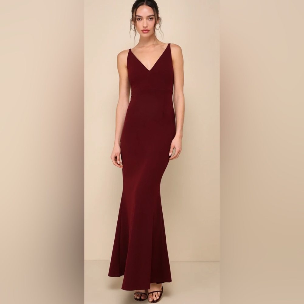 Lulu's Deep Red Maxi Dress
